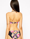 Seafolly Romeo Rose Zip Front Bandeau Bikini Top