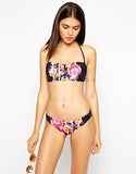 Seafolly Romeo Rose Zip Front Bandeau Bikini Top